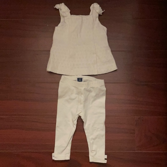 Janie AND Jack white girl set - Picture 1 of 4